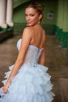 Nox Anabel R1688 Layered Tulle Sweetheart Strapless Dress