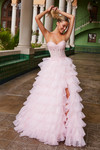 Nox Anabel R1688 Layered Tulle Sweetheart Strapless Dress
