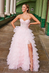 Nox Anabel R1688 Layered Tulle Sweetheart Strapless Dress