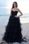 Nox Anabel Y1545 Multi-layered Tulle Sweetheart Neck Dress