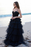 Nox Anabel Y1545 Multi-layered Tulle Sweetheart Neck Dress