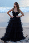 Nox Anabel Y1545 Multi-layered Tulle Sweetheart Neck Dress
