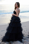 Nox Anabel Y1545 Multi-layered Tulle Sweetheart Neck Dress