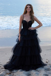 Nox Anabel Y1545 Multi-layered Tulle Sweetheart Neck Dress