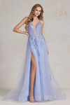 Nox Anabel G1149 Polyester Tulle Embellished V-neck Dress Nox Anabel G1149 Polyester Tulle Embellished V-neck Dress