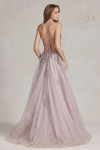 Nox Anabel G1149 Polyester Tulle Embellished V-neck Dress Nox Anabel G1149 Polyester Tulle Embellished V-neck Dress
