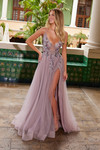 Nox Anabel G1649 Sequin Deep V-Neck Sleeveless A-line Dress Nox Anabel G1649 Sequin Deep V-Neck Sleeveless A-line Dress