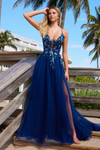 Nox Anabel G1649 Sequin Deep V-Neck Sleeveless A-line Dress