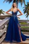 Nox Anabel G1649 Sequin Deep V-Neck Sleeveless A-line Dress
