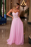 Nox Anabel C1617 Chiffon Sweetheart Neck Strapless Dress
