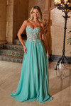 Nox Anabel C1617 Chiffon Sweetheart Neck Strapless Dress