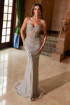 Nox Anabel C1608 Beaded Tulle Sweetheart Neck Fitted Dress