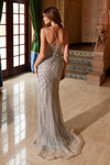 Nox Anabel C1608 Beaded Tulle Sweetheart Neck Fitted Dress