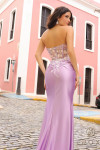 Nox Anabel C1346 Satin Sweetheart Neck Strapless Prom Dress