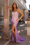 Nox Anabel C1346 Satin Sweetheart Neck Strapless Prom Dress
