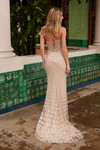 Nox Anabel C1603 Beaded Tulle V-neck Sleeveless Prom Dress