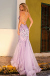 Nox Anabel C1416 Full Iridescent V-neckline Sleeveless Gown
