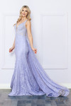 Nox Anabel G1353 Embroidered Deep V-Neck Overskirt Dress