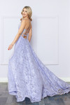 Nox Anabel G1353 Embroidered Deep V-Neck Overskirt Dress