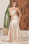 Nox Anabel E1239 Satin Embroidered Sweetheart Neck Gown
