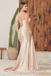 Nox Anabel E1239 Satin Embroidered Sweetheart Neck Gown