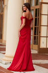Nox Anabel F1572 Stretch Satin Sequin Applique Prom Dress