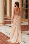 Nox Anabel F1572 Stretch Satin Sequin Applique Prom Dress