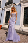 Nox Anabel G1258 Sweetheart Sheer Boned Strapless Prom Dress