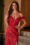 Nox Anabel C1600 Fully Beaded Tulle Off Shoulder Prom Dress