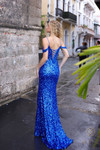 Nox Anabel Q1389 Sequin V-Neck Off-Shoulder Fitted Prom Gown