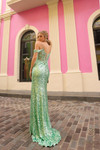 Nox Anabel Q1389 Sequin V-Neck Off-Shoulder Fitted Prom Gown