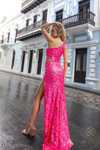 Nox Anabel A1307 Sequin Cut-Out Side One Shoulder Prom Gown