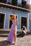 Nox Anabel C1413 Feather Sequin V-neck Sleeveless Prom Gown