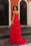 Nox Anabel T1335 Ruffle V-neckline Sleeveless Prom Dress