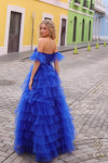 Nox Anabel T1338 Layered Ruffle Sweetheart Strapless Dress