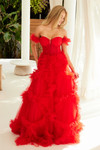 Nox Anabel Y1472 Ruffled Off Shoulder Sweetheart Neck Dress