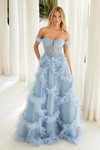 Nox Anabel Y1472 Ruffled Off Shoulder Sweetheart Neck Dress