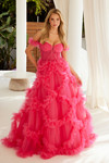 Nox Anabel Y1472 Ruffled Off Shoulder Sweetheart Neck Dress