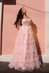 Nox Anabel T1340 Beaded Ruffled Sweetheart Neck Prom Dress