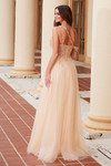 Nox Anabel F1567 Embroidered Sheer Boned Waist Prom Dress