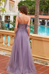 Nox Anabel F1567 Embroidered Sheer Boned Waist Prom Dress