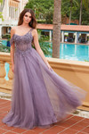 Nox Anabel F1567 Embroidered Sheer Boned Waist Prom Dress