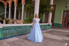 Nox Anabel H1680 Tulle Sheer Draped Tie-up Straps Prom Dress