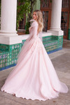 Nox Anabel H1680 Tulle Sheer Draped Tie-up Straps Prom Dress