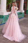 Nox Anabel H1680 Tulle Sheer Draped Tie-up Straps Prom Dress