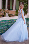 Nox Anabel H1680 Tulle Sheer Draped Tie-up Straps Prom Dress