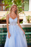 Nox Anabel H1682 Tulle Floral Sweetheart Neckline Prom Dress