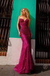 Nox Anabel F1470 Sequins Plunging V-neckline Strapless Gown