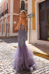 Nox Anabel G1368 V-Neck Sleeveless Layered Mermaid Dress