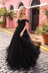 Nox Anabel R1303 Tulle Sweetheart Off Shoulder Straps Gown